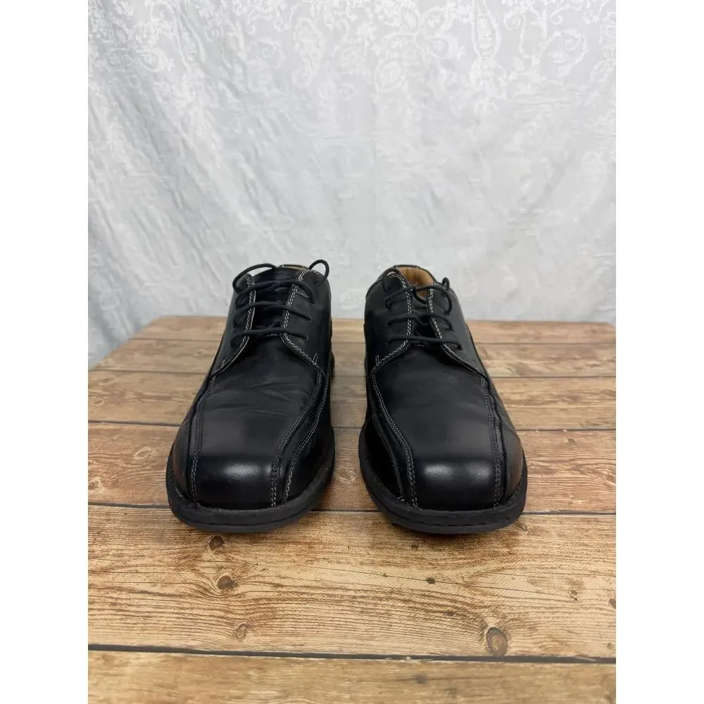 Dockers Men’s Black Leather Oxford Dress Shoes Lace Up Casual Work Shoes 10.5